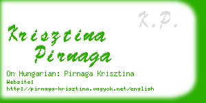 krisztina pirnaga business card